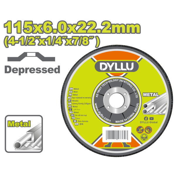 Սկավառակ մետաղ հղկող 115մմ DYLLU DTAC1347