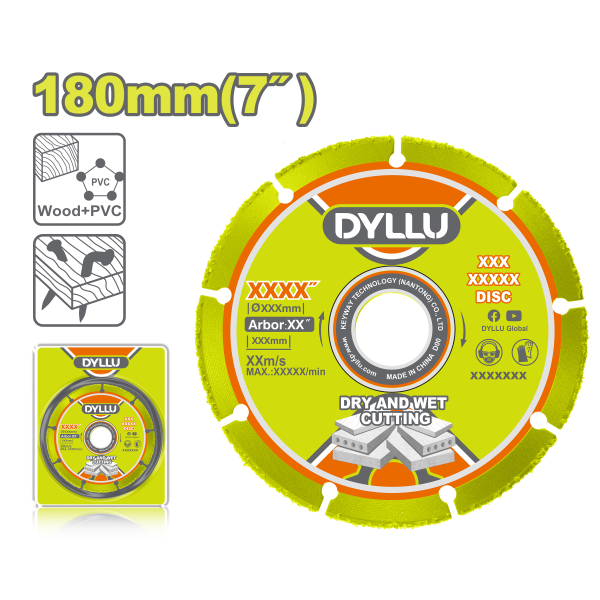 Սկավառակ փայտ կտրող 180մմ DYLLU DTCD1K07