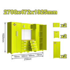 Պահարան մոդուլային 2700x472x1925մմ DYLLU DTCS3A06