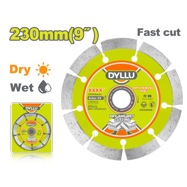 Սկավառակ ալմաստե չոր կտրման համար 230մմ  DYLLU DTDC1K05