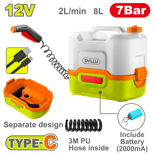 Լվացող սարք բարձր ճնշման մարտկոցային DYLLU DTQX2512