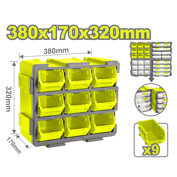 Արկղերի հավաքածու մոդուլային 380x170x320մմ DYLLU DTTB8330