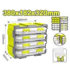 Արկղերի հավաքածու մոդուլային 380x182x320մմ DYLLU DTTB8344