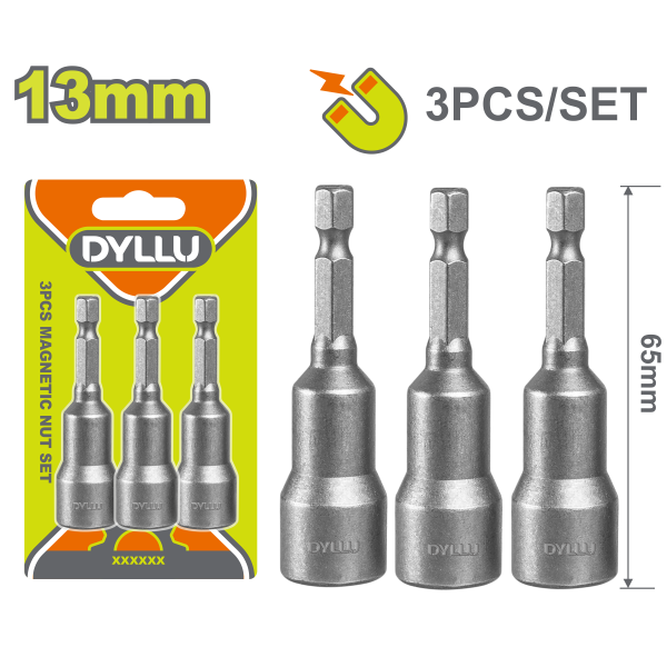 Մագնիսական գայկաների հավաքածու (3 միավոր) 13 մմ DYLLU DTWR2K13