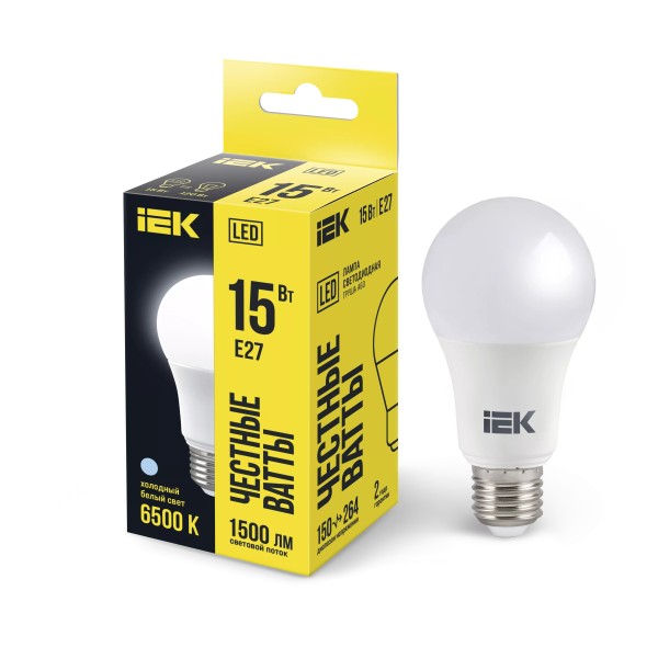 Լամպ A60 15w 6500K E27 IEK