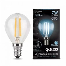 Gauss լամպ E14 Black շարիկ 7W 4100К 580Lm Filament 1/10/50
