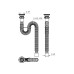 Aquant Սիֆոն-գոֆրե (գլխիկով) 1 1/2*40 (400mm-1,230mm)