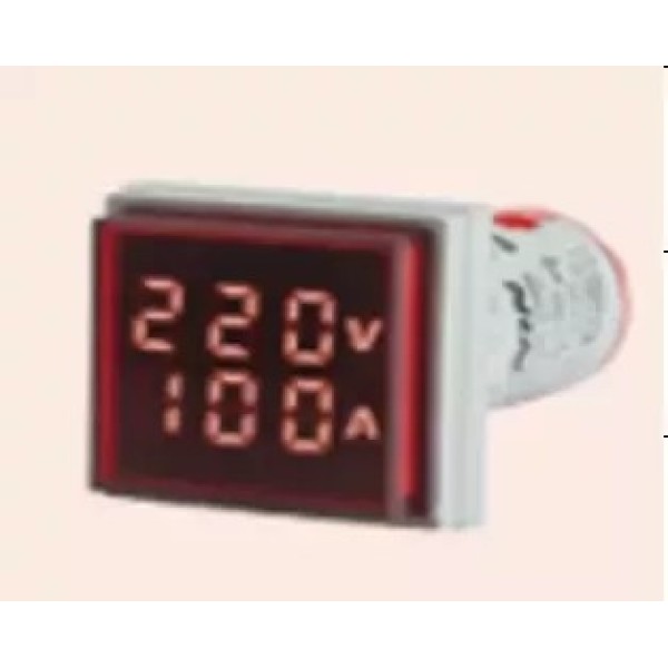 Ամպերմետր / վոլտմետր led ցուցիչ (22VAM) 50-500V 0-100A քառակուսի