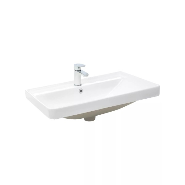 Ներկառուցվող լվացարան WeltWasser WW DEILBACH 7608-80 80x47.5x20.5 սմ, սպիտակ փայլուն