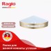 Լոգարանի և ցնցուղի դարակ Raglo R340.01.03 անկյունային, կեռիկներով, սատին ոսկեգույն