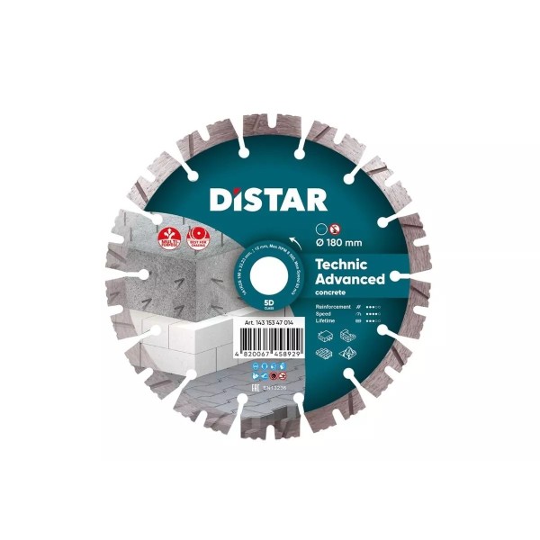 Սկավառակ ալմաստե բետոնի Distar 1A1RSS 180 Technic Advanced 14315347014