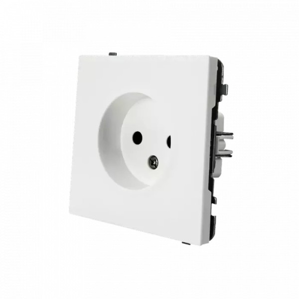 Electrica Lavanda վարդակ առանց հողանցման սպիտակ (1/10)