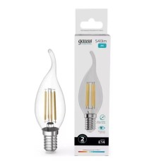 Gauss լամպ E14 Elementary մոմ ծիծակ 8W 4100К 540Lm Filament 1/10/100