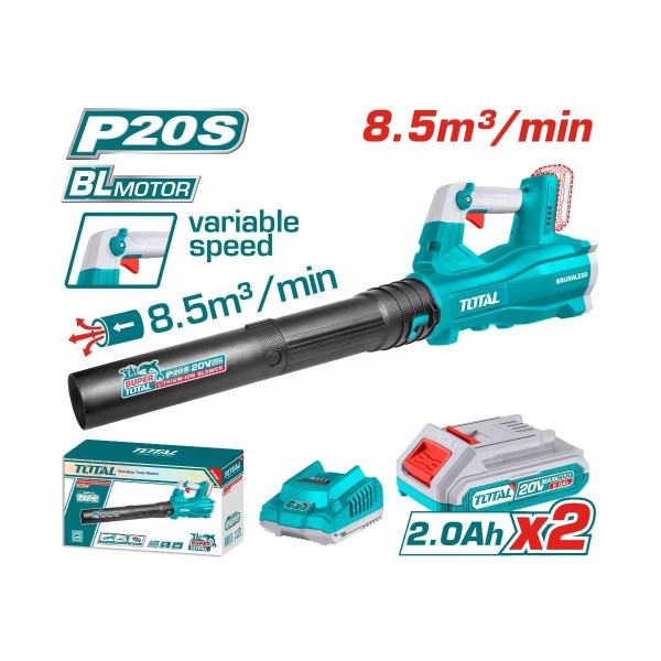 Օդամղիչ (ասպիրատոր) մարտկոցային 20Վ 8.5մ³/ր (2 մարտկոցով, լիցքավորիչով) TOTAL TABLI204282