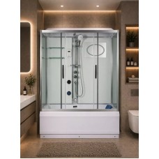 Լոգախցիկ WeltWasser WW500 EMMER 150/85/55 150x85 սմ, ուղղանկյուն, բարձր տակդիր 55 սմ, թափանցիկ ապակի
