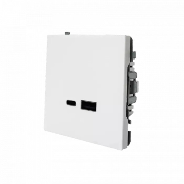 Electrica Lavanda լիցքավորիչ USB A+C 2.4А 5V 12W սպիտակ (1/10) Electrica Lavanda լիցքավորիչ USB A+C 2.4А 5V 12W սպիտակ (1/10)