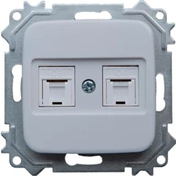 Վարդակ Ինտերնետի 2 տեղ սպիտակ G805  TITAN