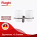 Ատամի խոզանակի ապակե բաժակ Raglo R300.08.09 պահիչով, կրկնակի, գրաֆիտ