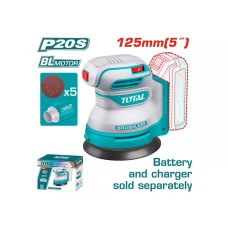 Էքսցենտրիկ հղկող մեքենա մարտկոցային 20Վ 125մմ TOTAL TROSLI2002