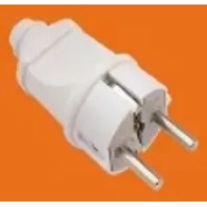 Ellight խրոց հողանցումով ուղիղ 10/16A սպիտակ 1/480