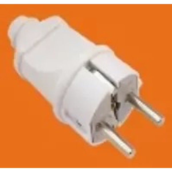 Ellight խրոց հողանցումով ուղիղ 10/16A սպիտակ 1/480