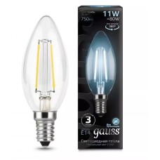 Gauss լամպ E14 Black մոմ 11W 4100К 750Lm Filament 1/10/50