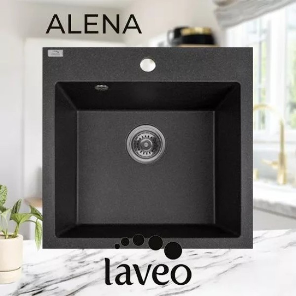 ALENA գրանիտային լվացարան 49x49 սմ  սիֆոնով /KUXSBA610T