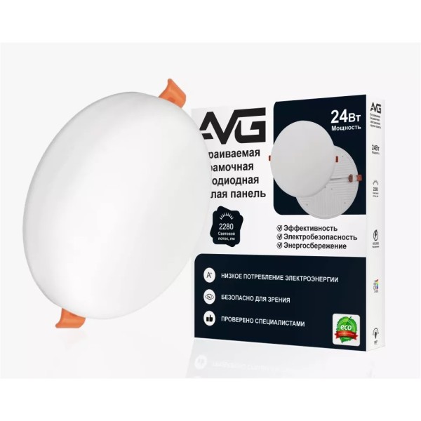Led պանել կլոր առանց շրջանակ 24W-6K (W)  (40)