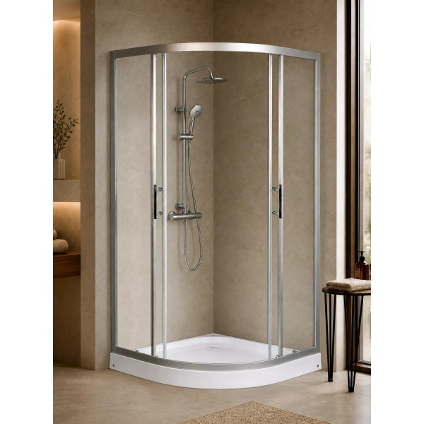 Լոգախցիկի միջնապատ WeltWasser WW500 C 80/189 80x189 սմ, քառորդ շրջան, սահող դուռ, թափանցիկ ապակի 5 մմ, քրոմ Լոգախցիկի միջնապատ WeltWasser WW500 C 80/189 80x189 սմ, քառորդ շրջան, սահող դուռ, թափանցիկ ապակի 5 մմ, քրոմ