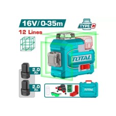 Մարտկոցային 3D լազերային հարթաչափ TOTAL TLL301205 16Վ