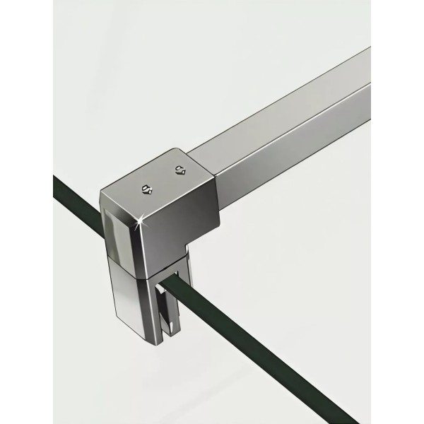 Լոգախցիկի դուռ WeltWasser WW400 HS 70-120 700-1200 մմ, քառակուսի, ճոճվող դուռ, թափանցիկ ապակի 5 մմ, քրոմ