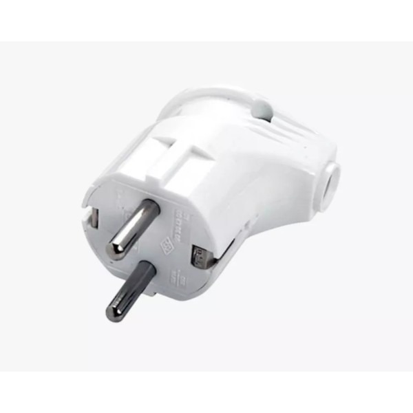 MK-27 white Խրոցակ անկյունային, հողանցումով