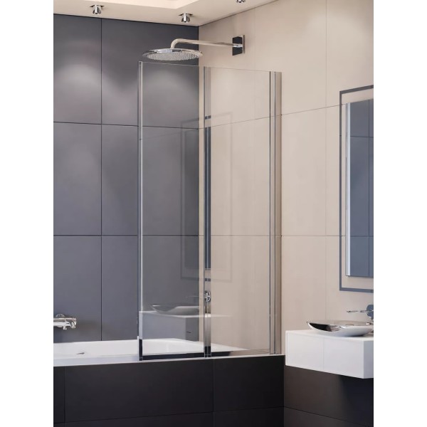 Վաննայի ապակե էկրան WeltWasser WW100 100Z2-80 80x140 սմ, ուղղանկյուն, ճոճվող դուռ, թափանցիկ ապակի 6 մմ, քրոմ