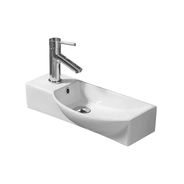 Կախովի լվացարան WeltWasser WW AISBACH 7945 GL-WT L 45x24x12.5 սմ, սպիտակ փայլուն