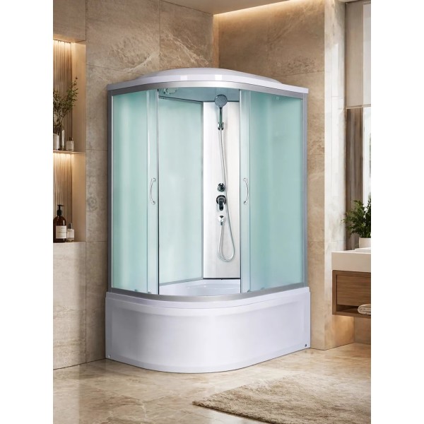Լոգախցիկ RIVER DESNA 120/90/44 МТ R 120x90 սմ, ասիմետրիկ, աջ, բարձր տակդիր 44 սմ, փայլատ ապակի