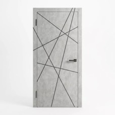 DIFORD Միջսենյակային դուռ GEOMETRIYA, 700×2000×55մմ, մոխրագույն PVC