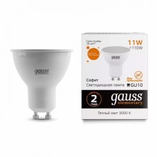 Gauss լամպ GU10 Elementary MR16 11W 3000K 850Lm 1/10/100