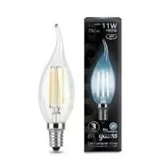 Gauss լամպ E14 Black մոմ (ծիծակ) 11W 4100К 750Lm Filament 1/10/50