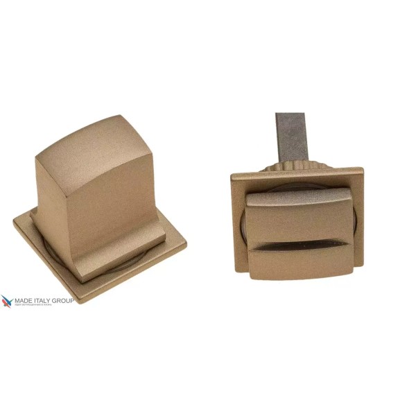 Ֆիքսատոր պտտվող MINI քառակուսի հիմքով Fratelli Cattini WC-8 4FS-BS, անփայլ արույր (լատուն)