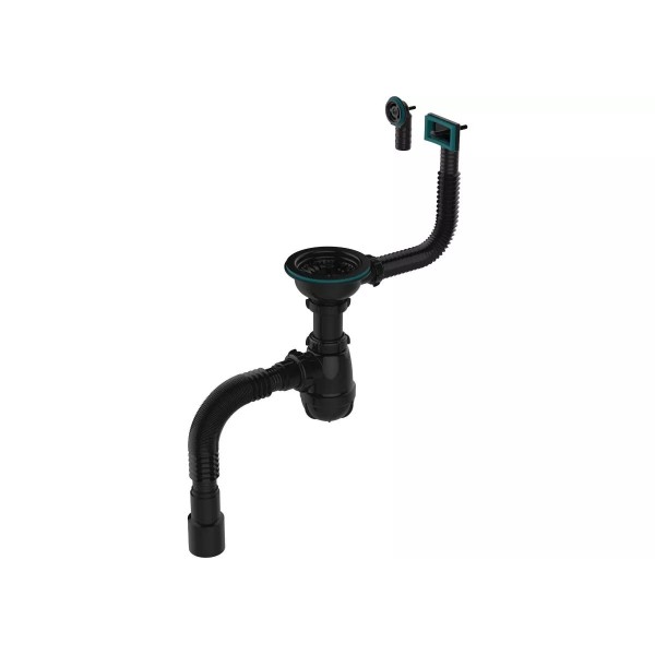 Aquant Սիֆոն խոհանոցի 3 1/2, սև, ունիվերսալ պերելիվ+գոֆրե 40*40/50