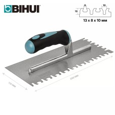 Ատամնավոր մալա BIHUI զսպանակային պողպատից, 280*115մմ, «Վագրի ճանկ» ատամ, BIHUI,  PTCBTG