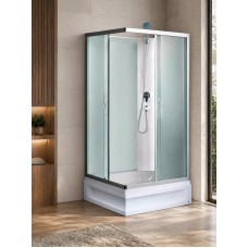 Լոգախցիկ RIVER QUADRO Б/К XL 100/80/41 MT 100x80 սմ, ուղղանկյուն, բարձր տակդիր 41 սմ, փայլատ ապակի