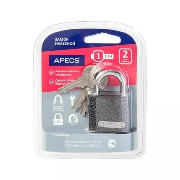 Կողպեք կախովի Apecs PD-01-32-Blister