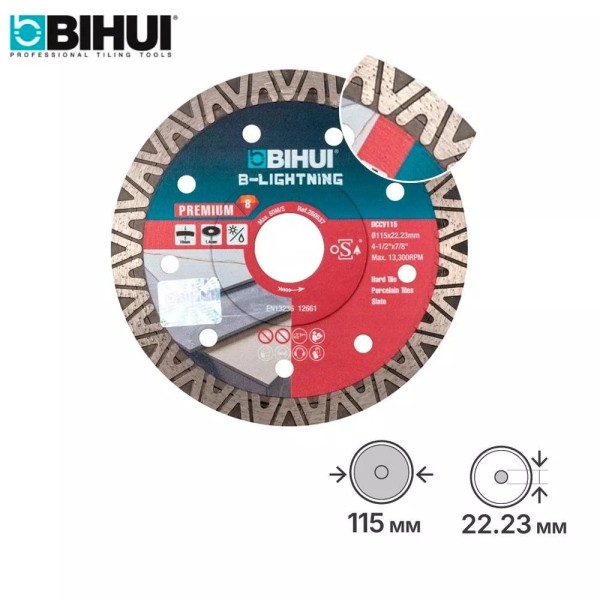 Ալմաստե սկավառակ B-LIGHTNING, 115x1,4մմ, BIHUI, DCCV115