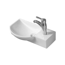 Կախովի լվացարան WeltWasser WW AISBACH 7950 GL-WT R 50.5x23.5x12.5 սմ, սպիտակ փայլուն