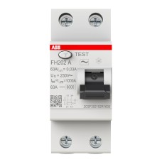 RCD (մնացորդային հոսանքի անջատիչ) ABB FH202 A-63/0.03, 2P, 63 A, 30 mA, A տիպի