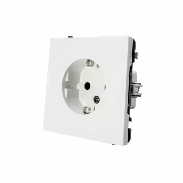 Electrica Lavanda վարդակ հողանցումով սպիտակ (1/10)