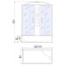 Լոգախցիկ RIVER WISLA 170/80/55 ТН 170x80 սմ, ուղղանկյուն, բարձր տակդիր 55 սմ, տոնավորված ապակի