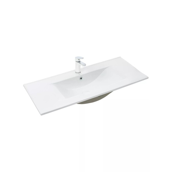 Ներկառուցվող լվացարան WeltWasser WW DEILBACH 7505- 100 100x47x18 սմ, սպիտակ փայլուն