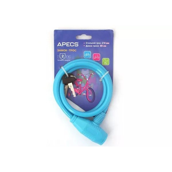 Կողպեք հեծանիվի 800մմ Apecs PD-81-80CM-BLUE 00020435
